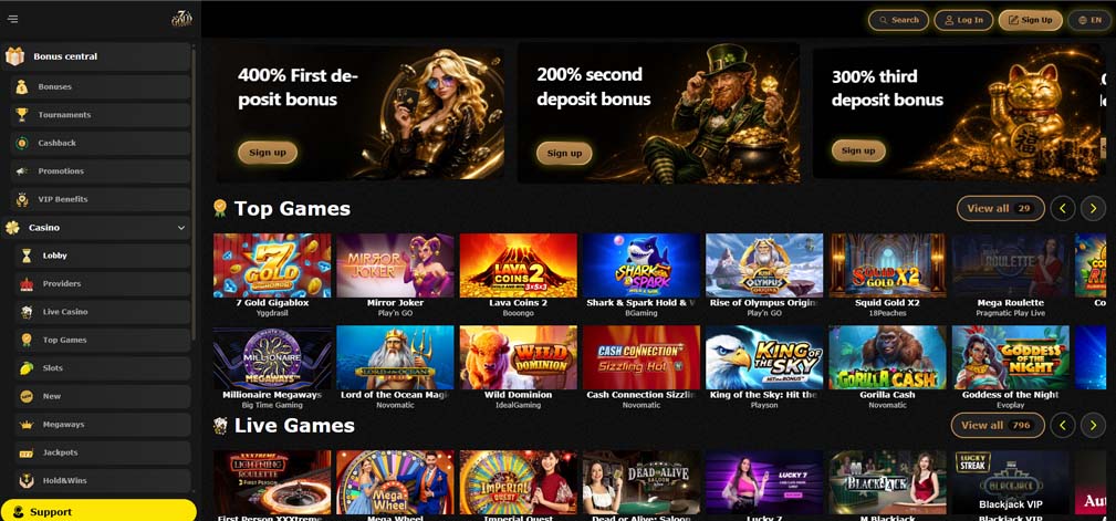7 Gold Casino games screenshot