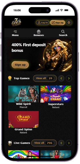 7 Gold Casino mobile screenshot