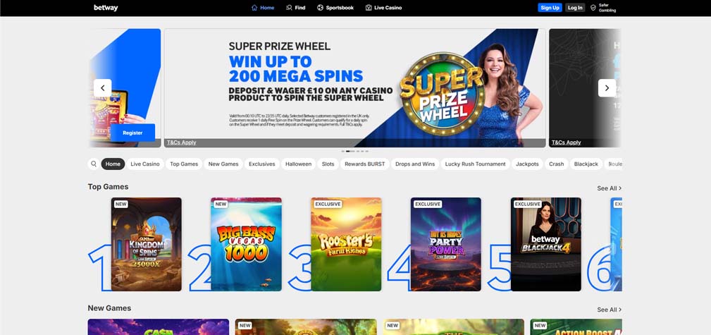 Betway games screenshot