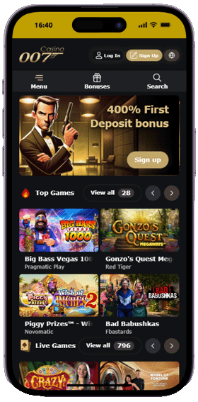 Casino 007 mobile screenshot