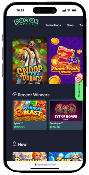 Doctor Spin casino mobile screenshot
