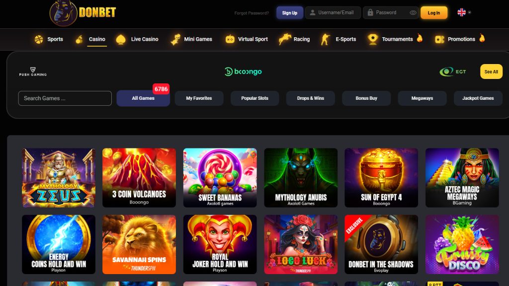 Donbet Casino casino games, slots