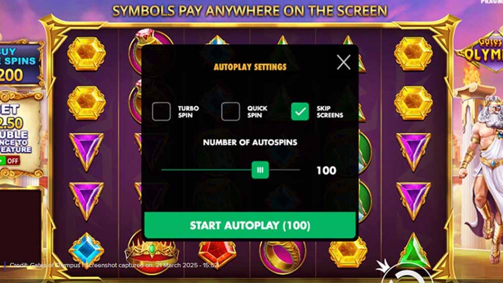 Gates Of Olympus slot screenshot autoplay