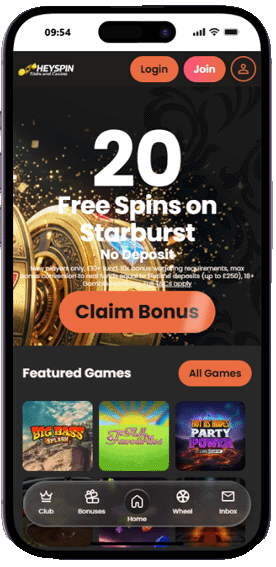 Heyspin Casino mobile screenshot