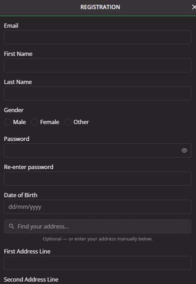 Ivy Casino signup screenshot