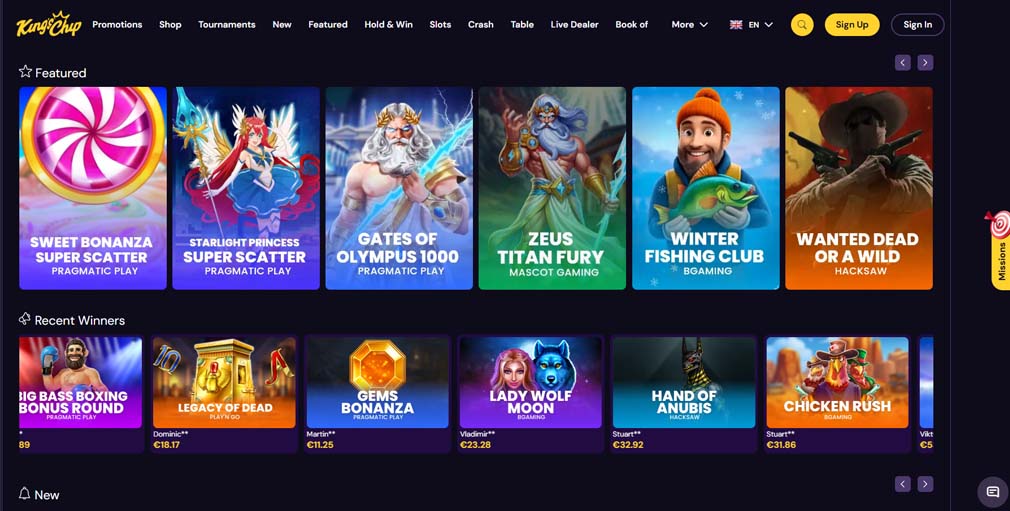 Kings Chip Casino games screenshot