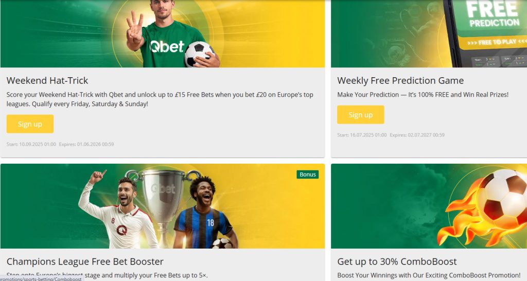 Qbet Casino ongoing promotions