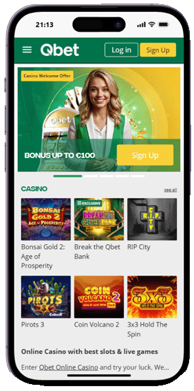 Qbet casino mobile screenshot