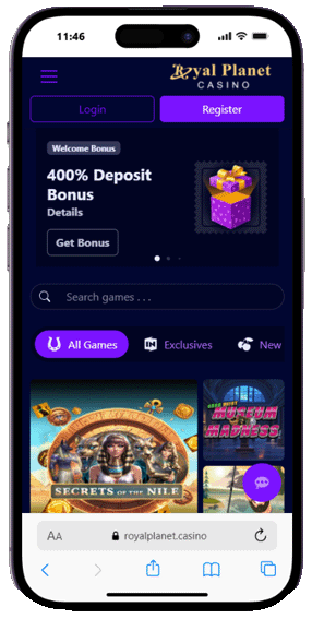 Royal Planet Casino mobile screenshot