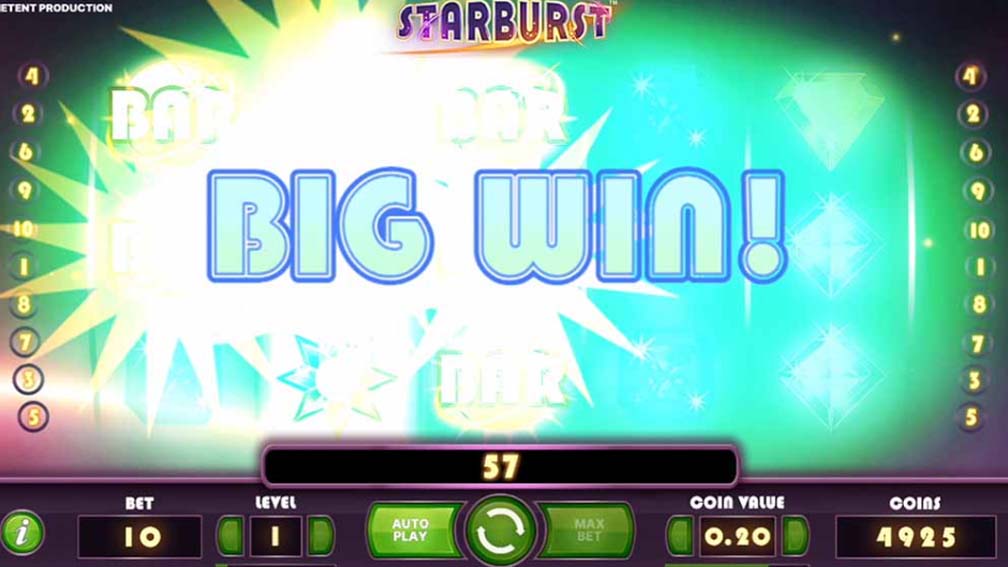 Starburst slot screenshot Big Win