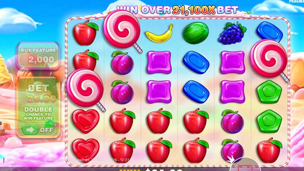 Sweet Bonanza slot game screenshot