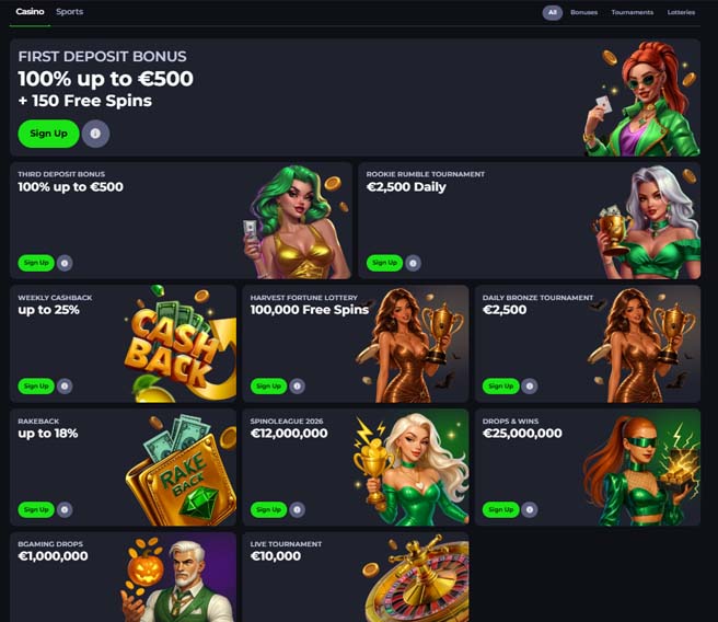 Xtraspin casino bonuses screenshot