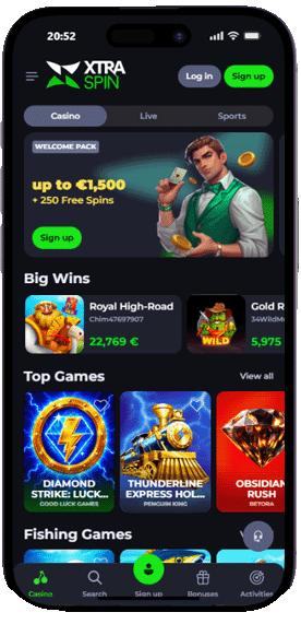 Xtraspin casino mobile screenshot