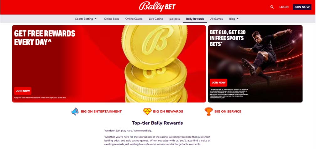 Bally casino bonuses screenshot