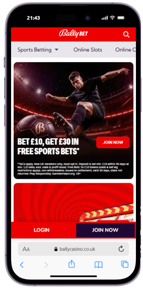 Bally asino mobile screenshot