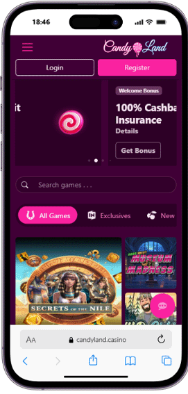 Candyland casino mobile screenshot