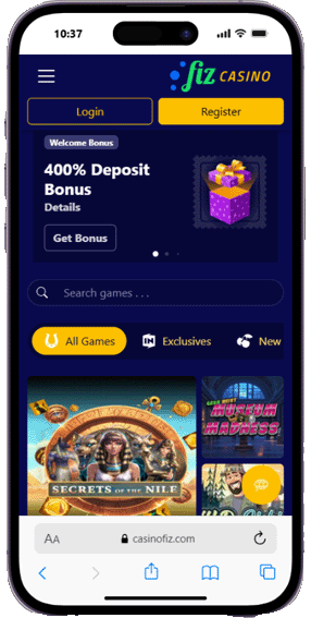 Casinofiz mobile screenshot