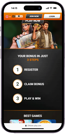 i24slots Casino mobile screenshot