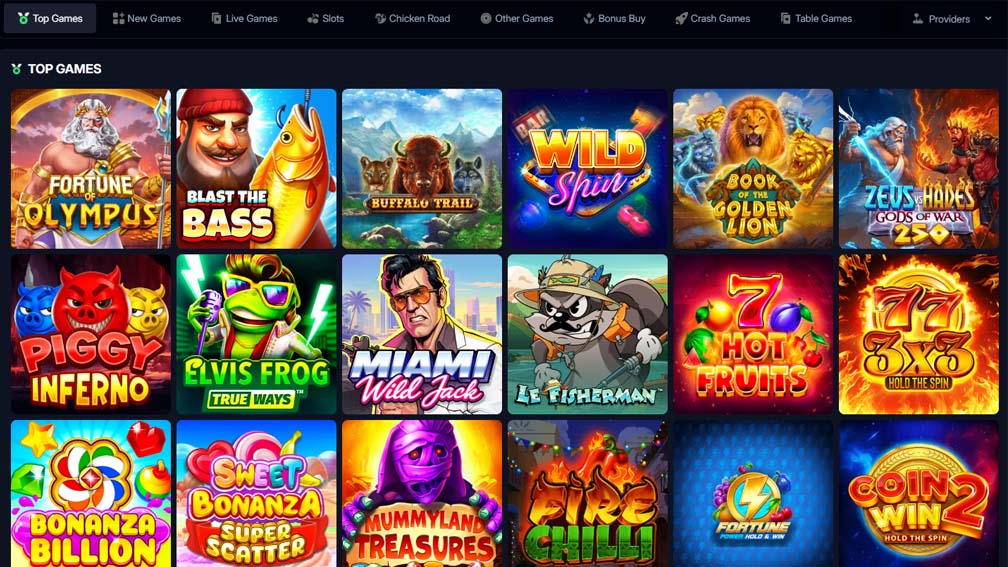 OnLuck casino games screenshot