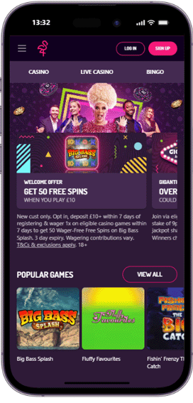 Pink casino mobile screenshot