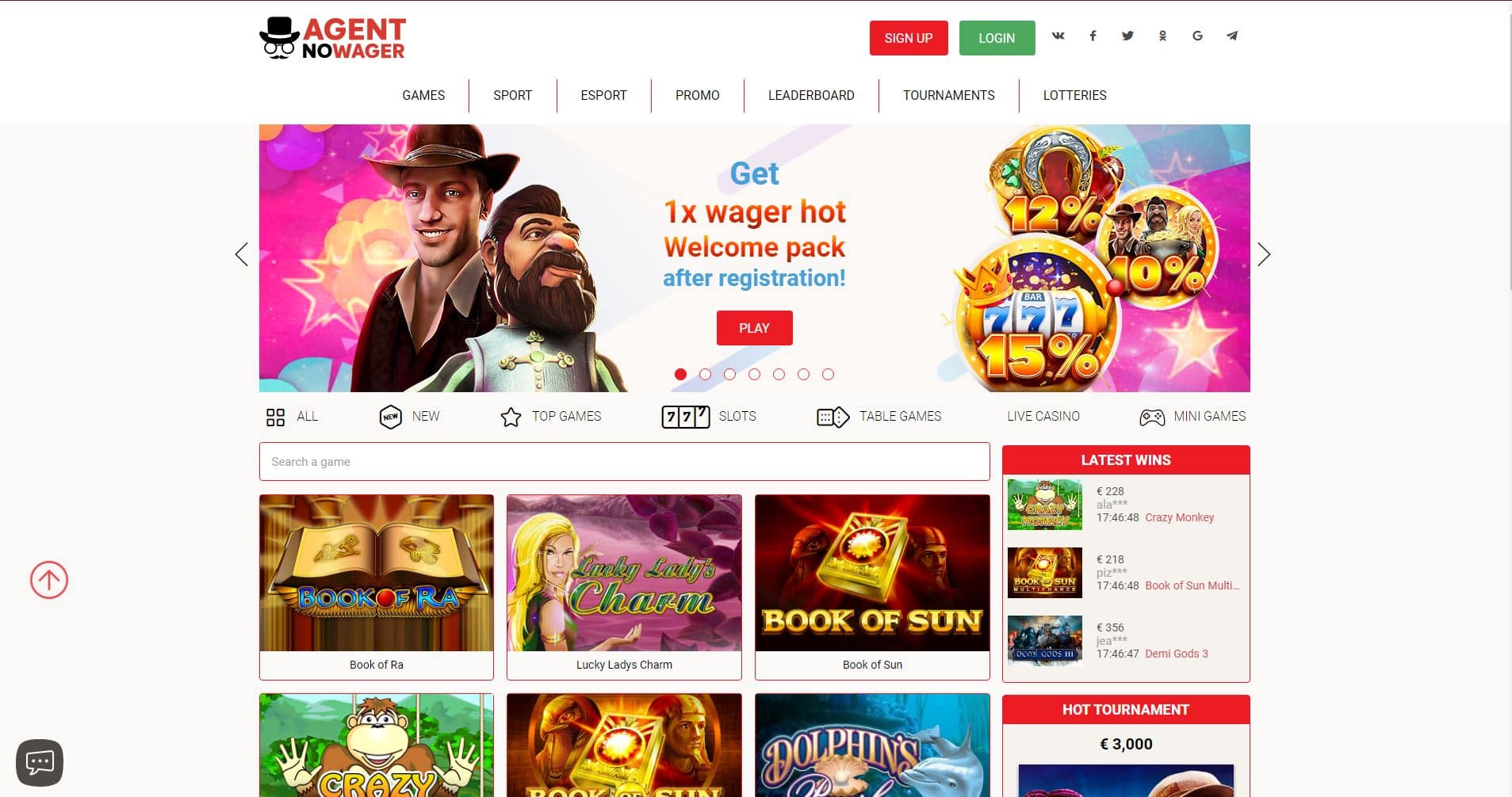 Agent No Wager Casino