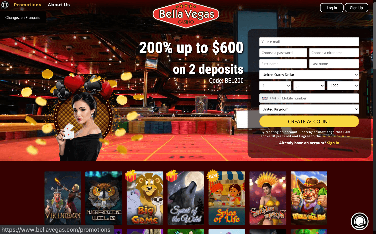 Bet Bella Vegas Casino