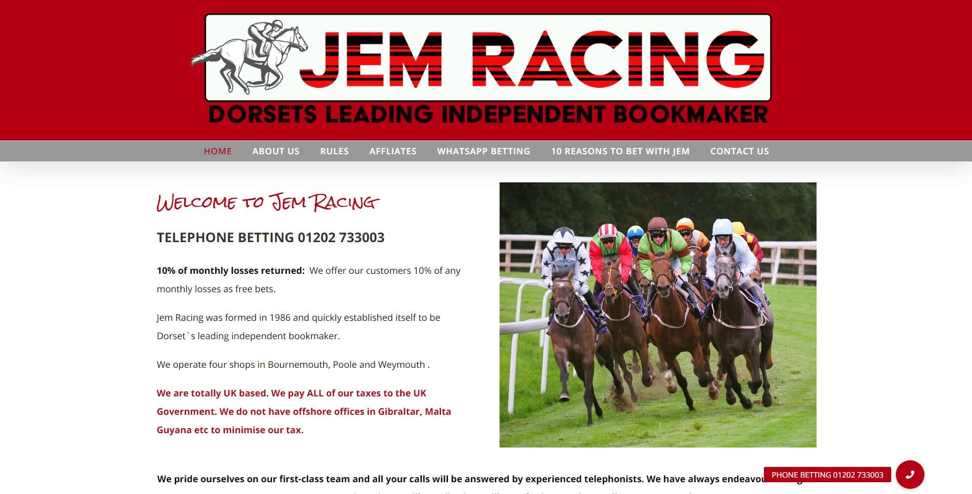 Bet Jem Racing Casino