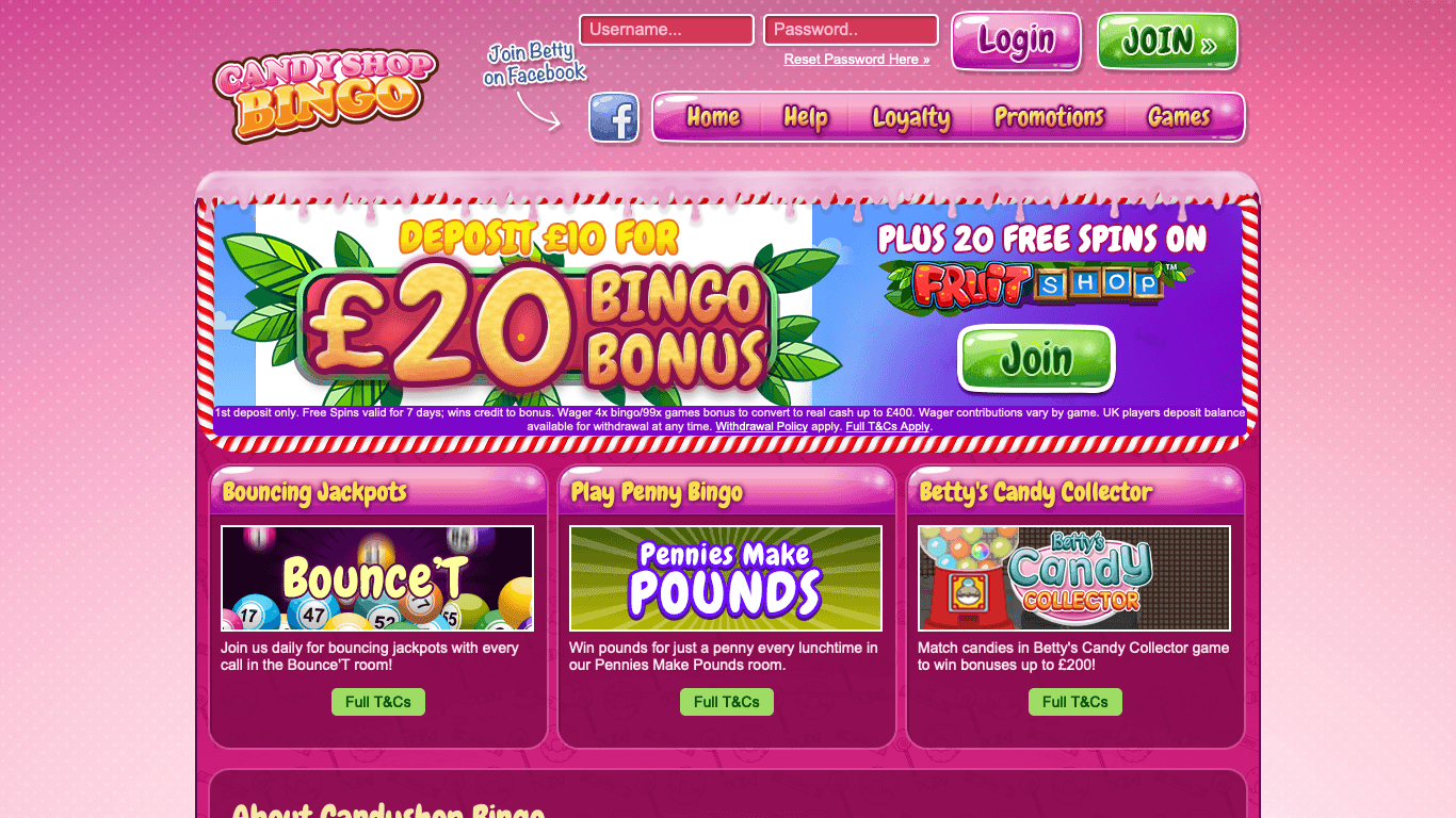 Candy Shop Bingo Casino