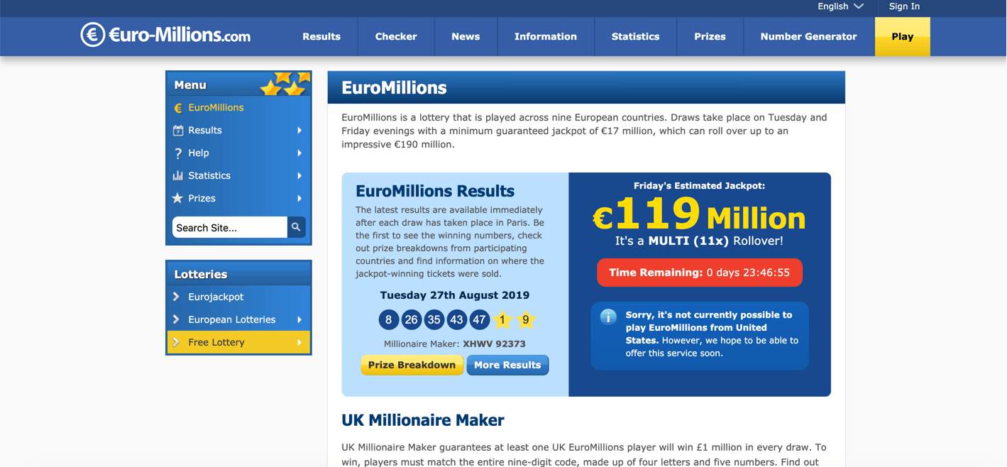 Euro Millions Casino