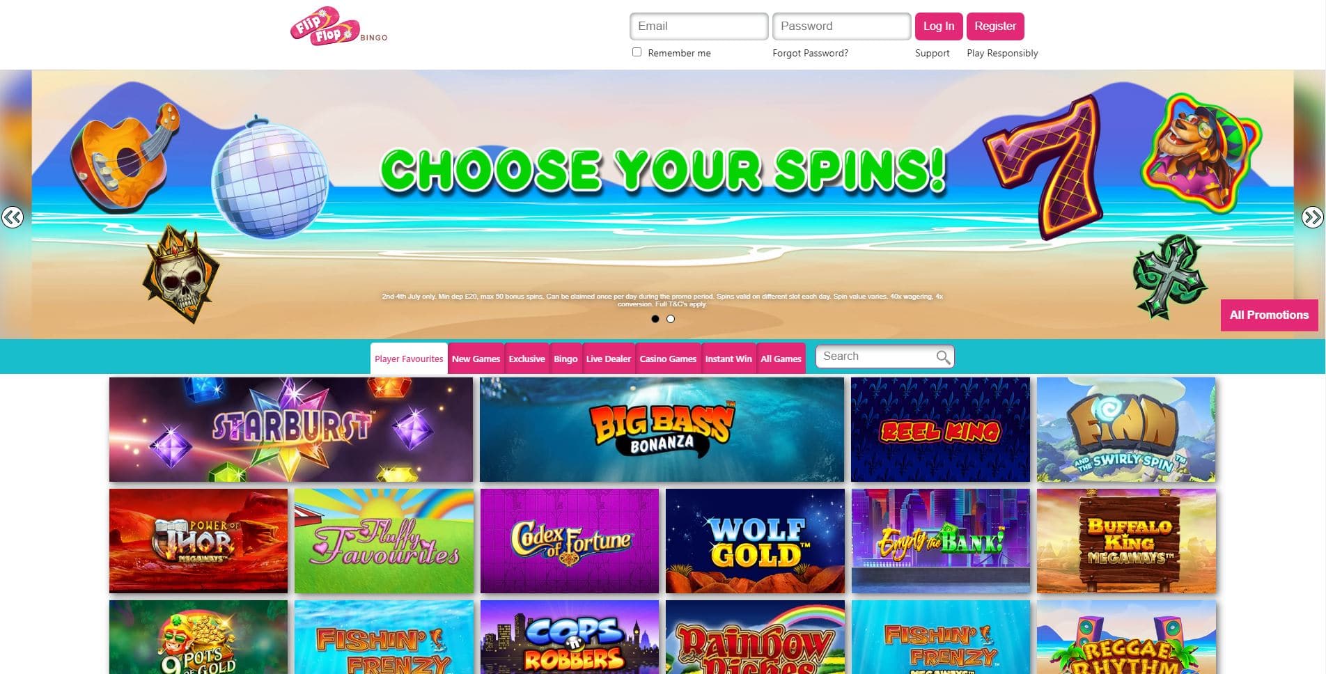 Flip Flop Bingo Casino