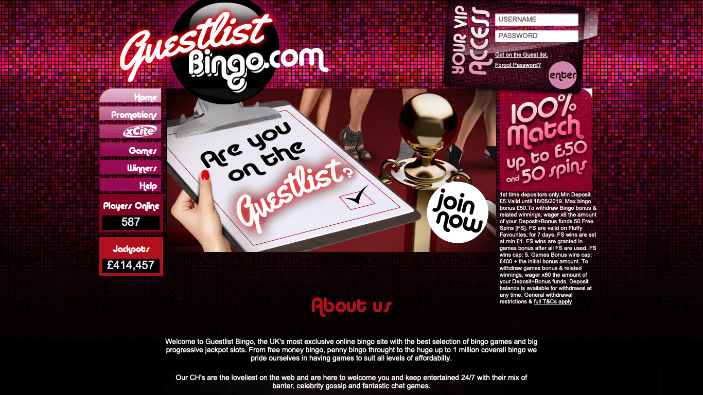 Guestlist Bingo Casino
