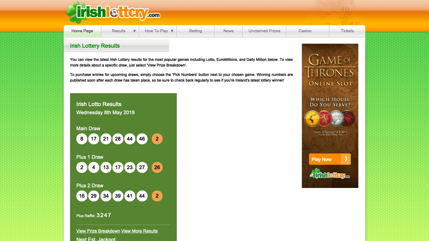 Irish Lottery Casino