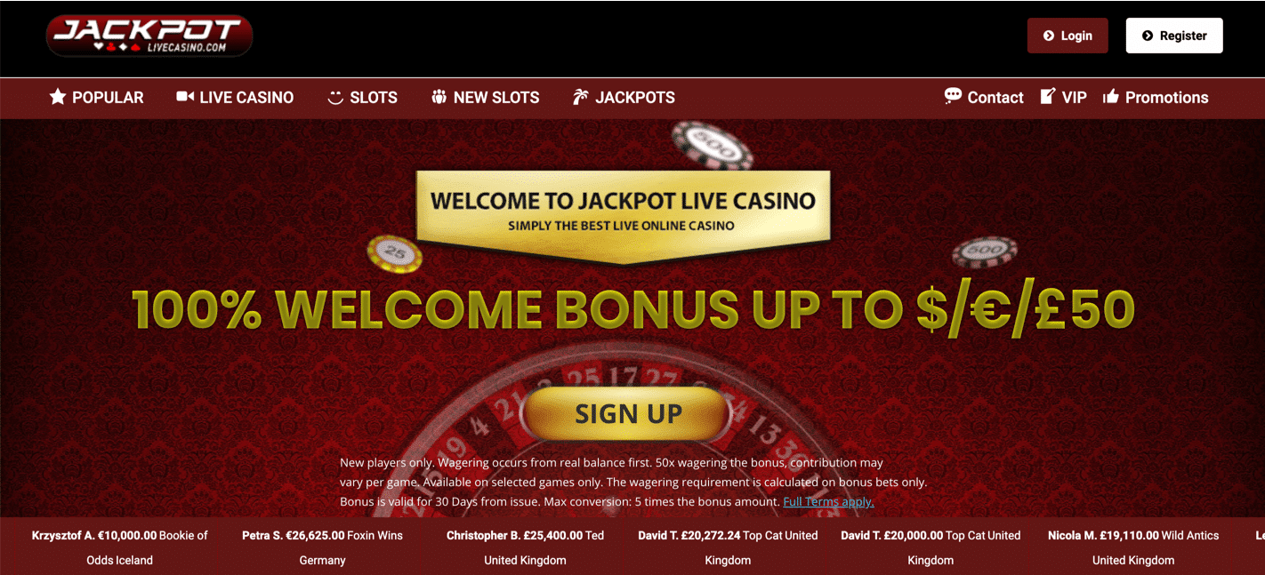 Jackpot Live Casino