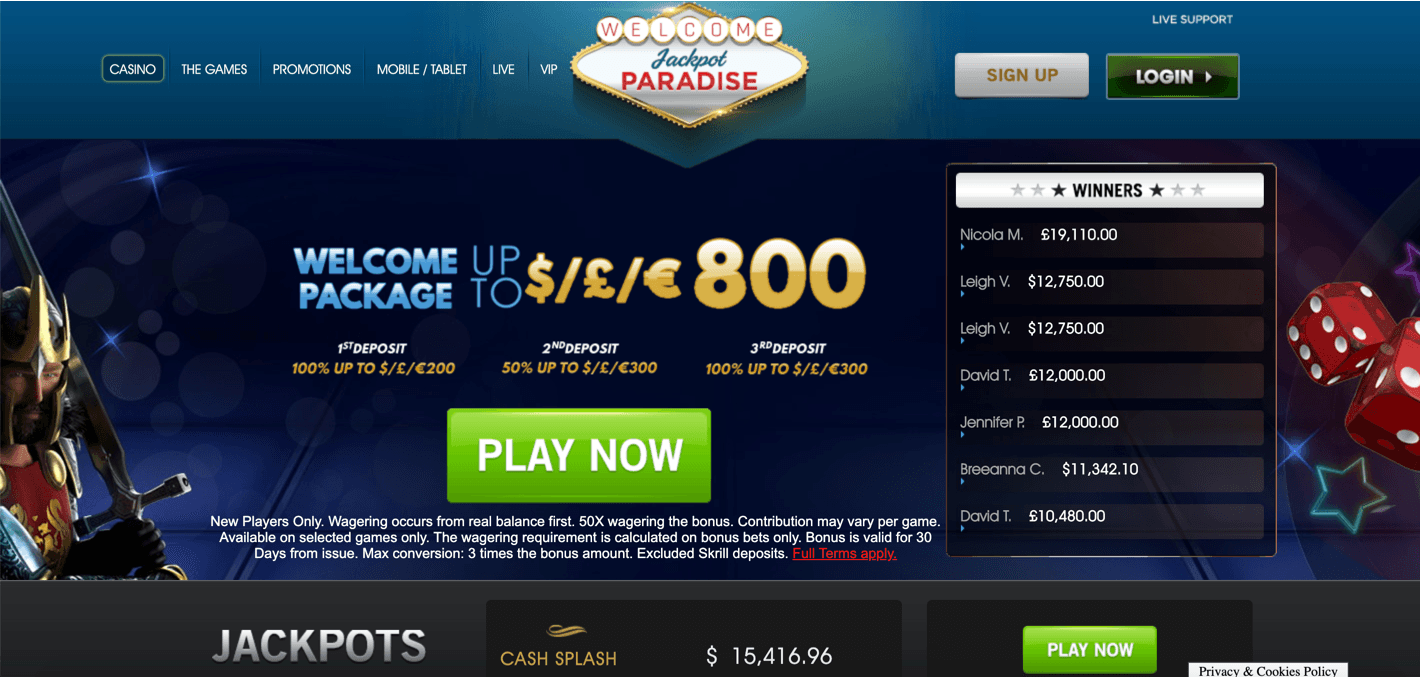 Jackpot Paradise Casino