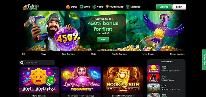 Patrick Spins Casino