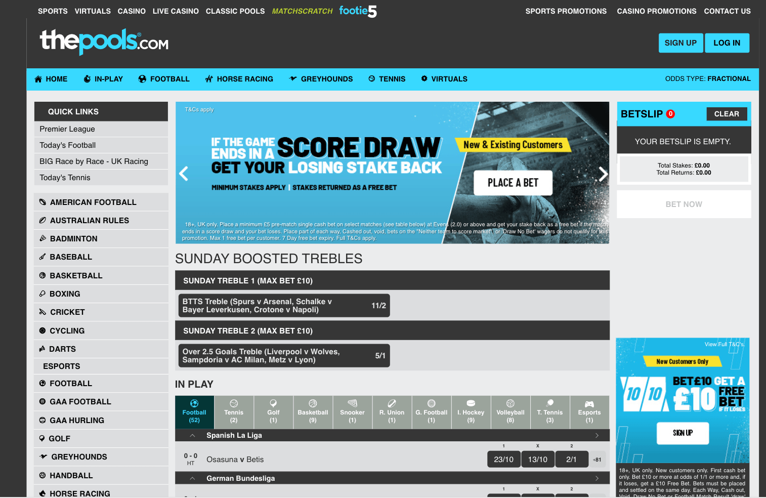 Play The Pools Casino