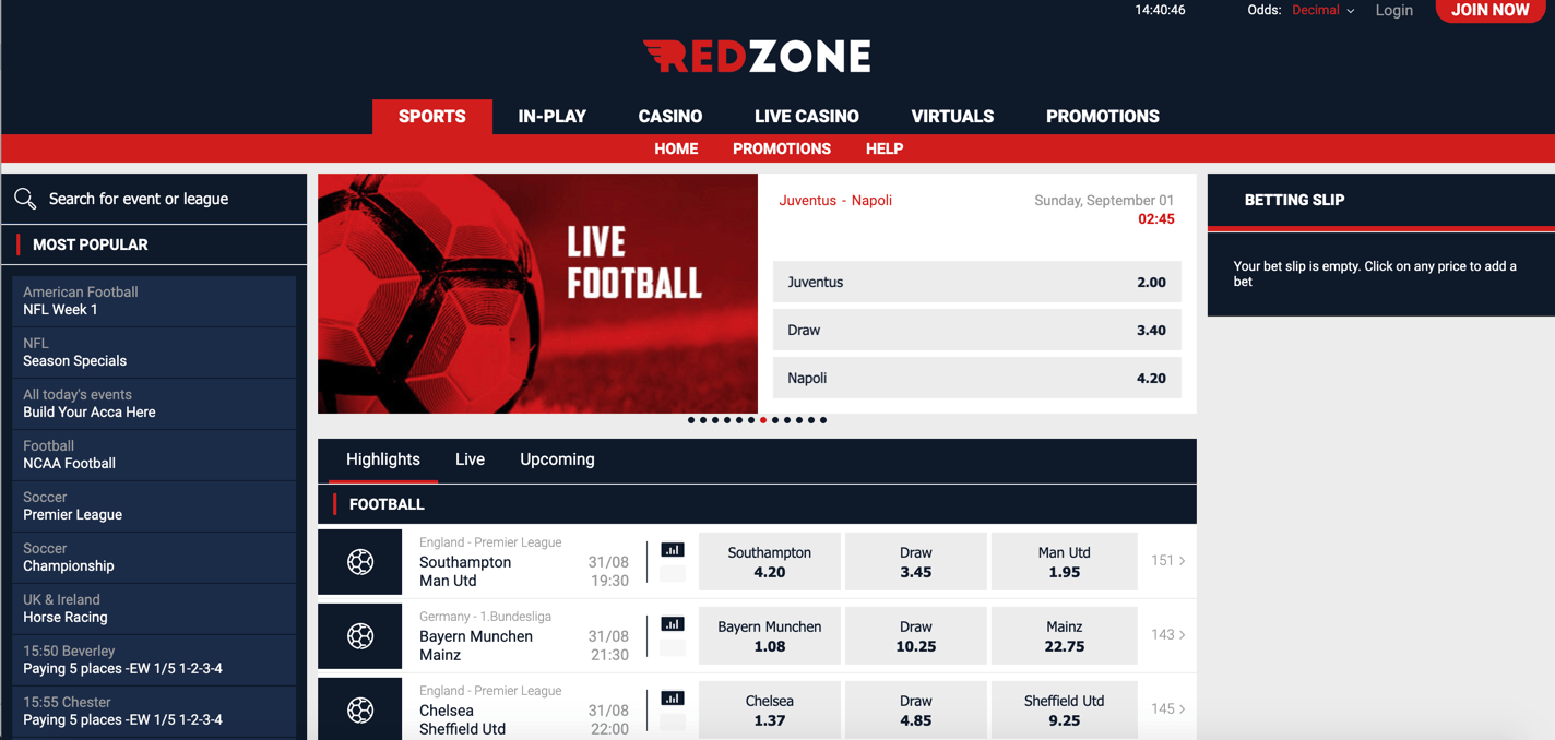 RedZone Sports Bet Casino