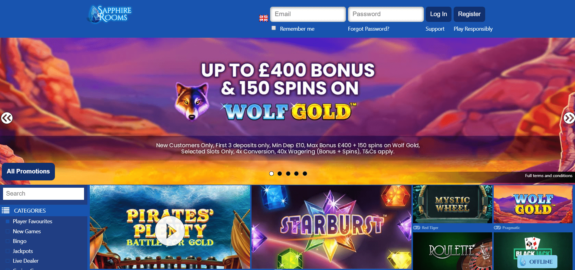 Sapphire Rooms Casino