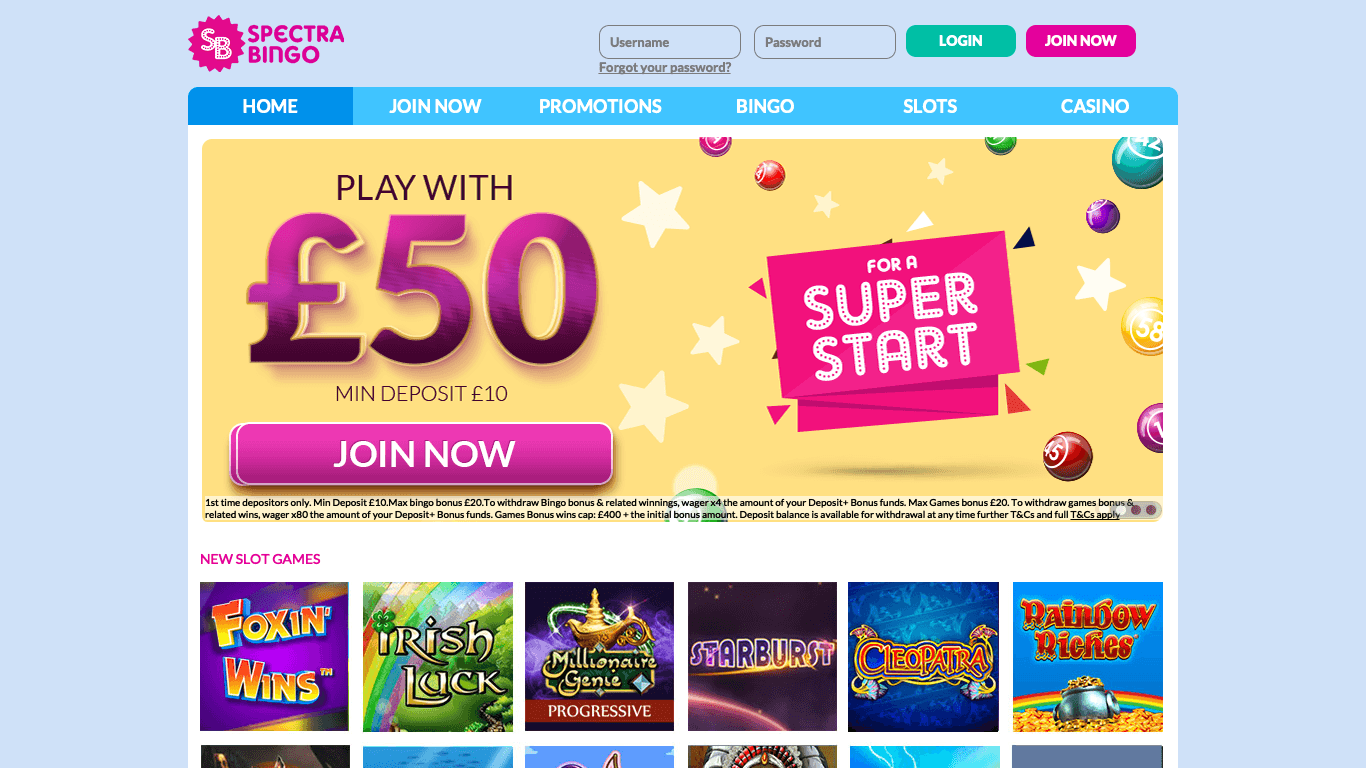 Spectra Bingo Casino