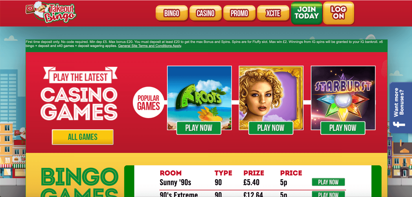 Takeout Bingo Casino