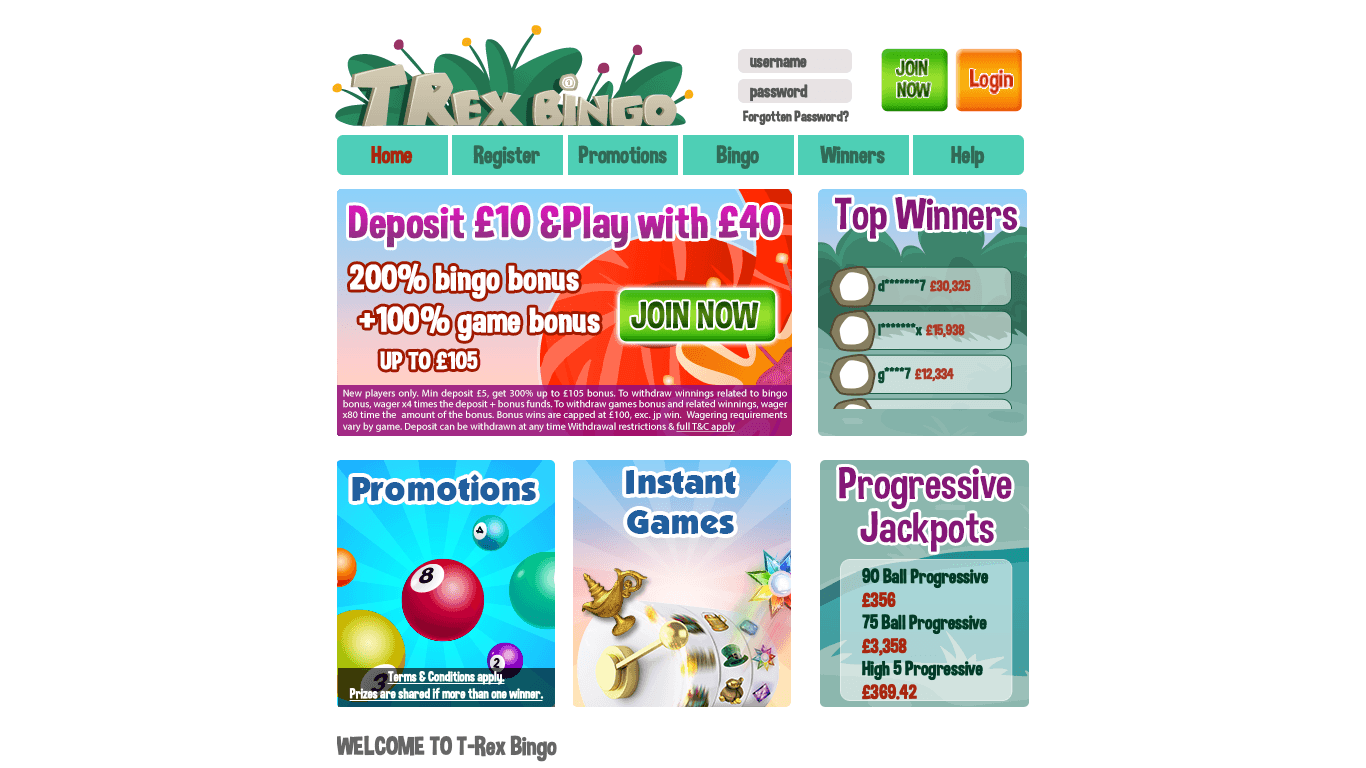 TRex Bingo Casino