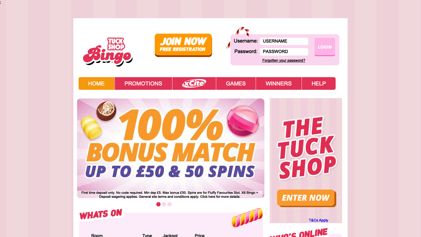 Tuck Shop Bingo Casino