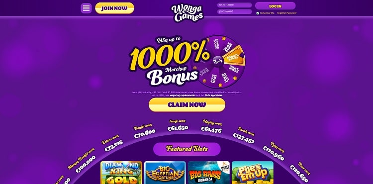 Wonga Games Casino