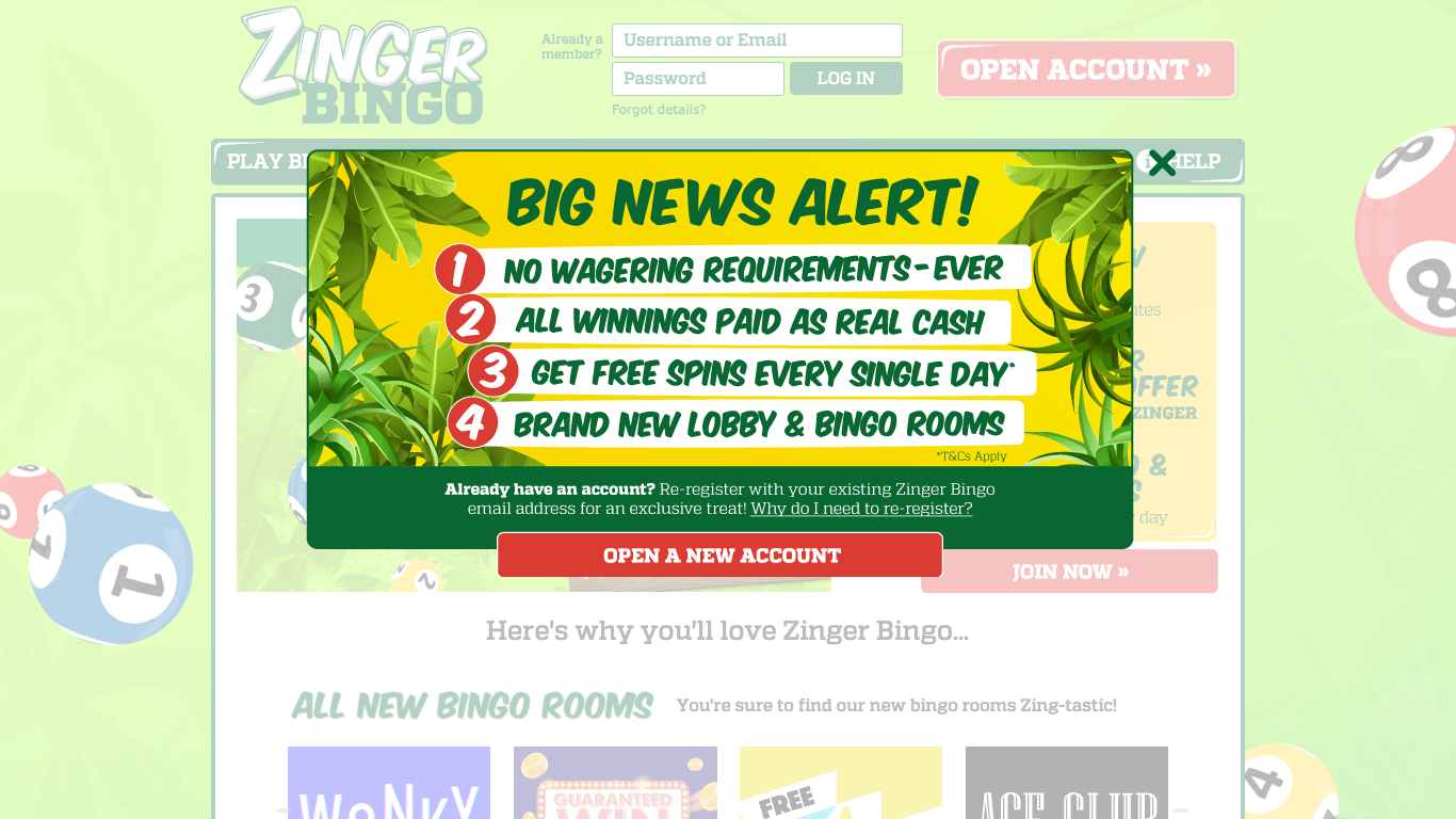 Zinger Bingo Casino