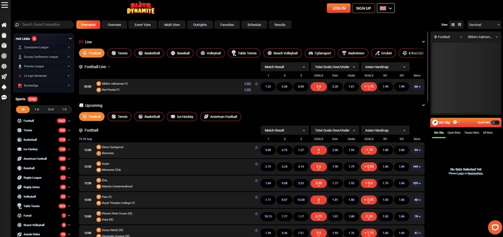 Slots Dynamite casino sportsbook screenshot