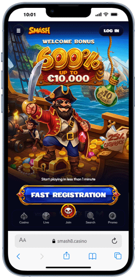 Smash casino mobile screenshot